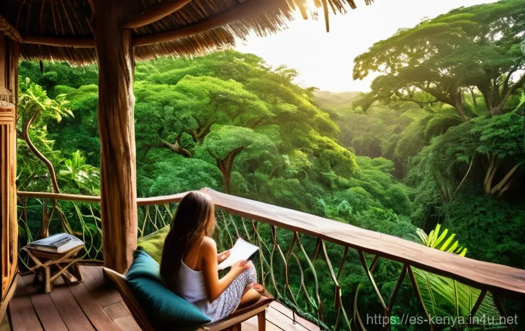케냐의 기후와 날씨 - **Prompt:** A vibrant, sun-drenched Kenyan savanna landscape at dawn. In the foreground, a majestic ...