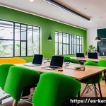 Home 21 케냐의 IT 산업 성장 - A vibrant Nairobi coworking space filled with diverse young African tech entrepreneurs collaborating...