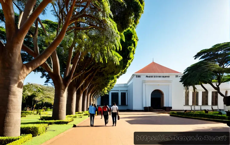 케냐 국립박물관 - Photorealistic exterior of the National Museum of Kenya in Nairobi, elegant modern museum architectu...
